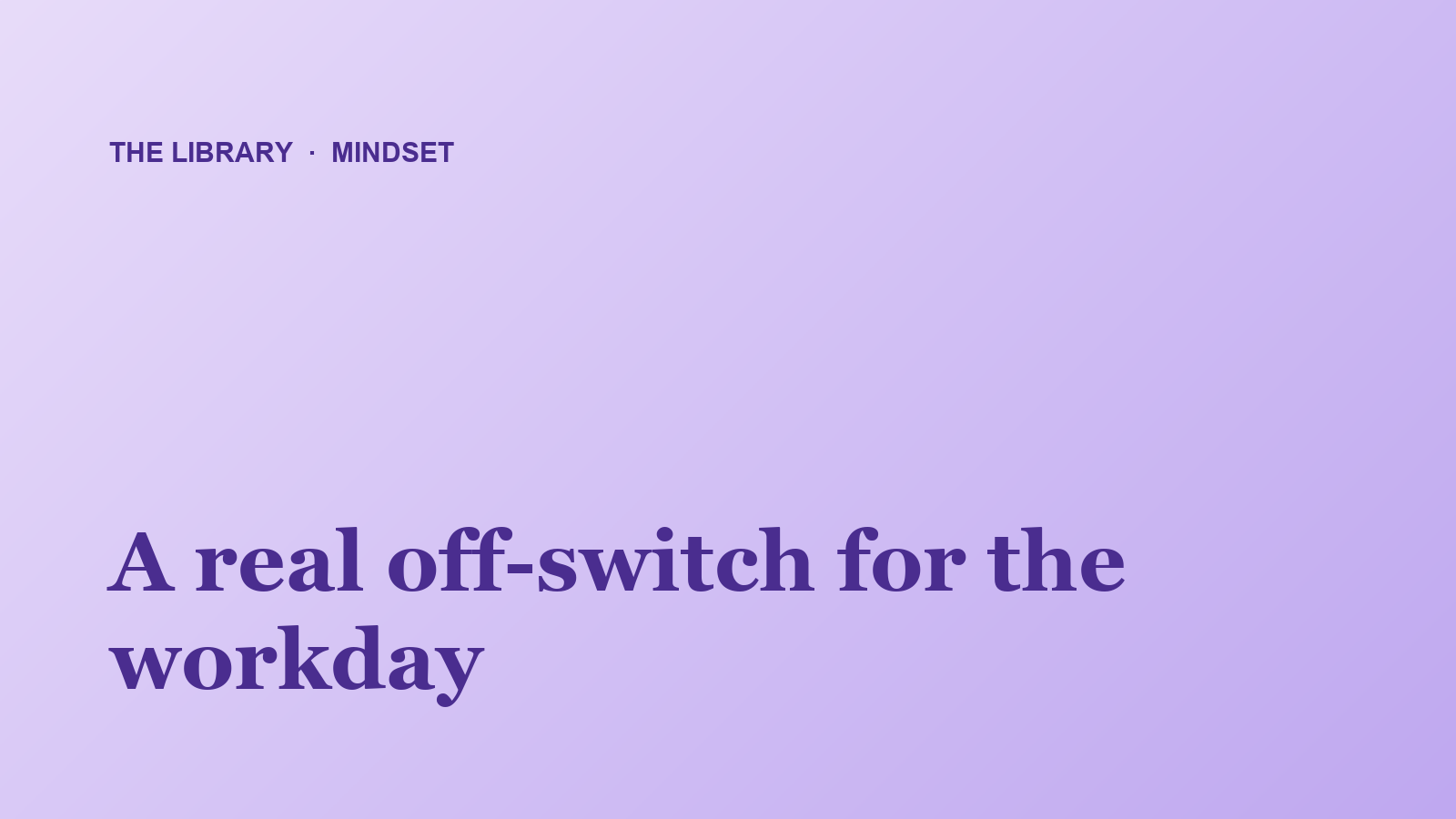 Mindset — Better Being Library