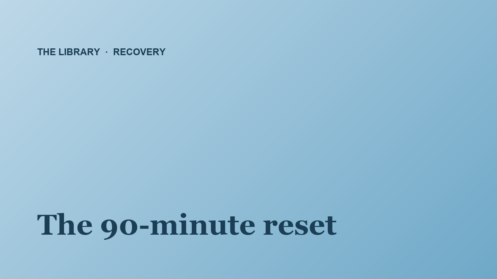 Recovery — Better Being Library